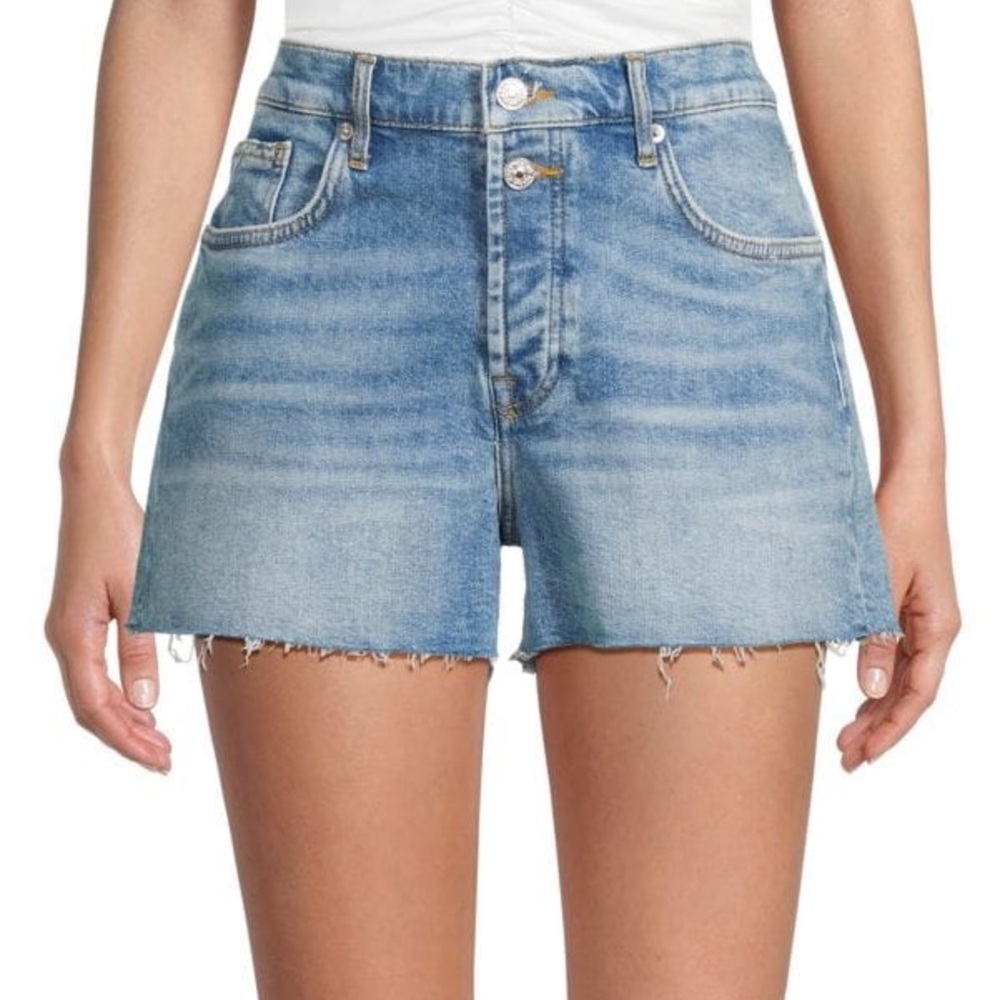 7 For All Mankind Monroe Frayed Denim Shorts